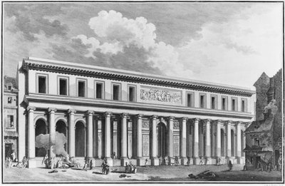 Die Akademie der Chirurgie, Paris, graviert von Claude Rene Gabriel Poulleau, 1773 von French School